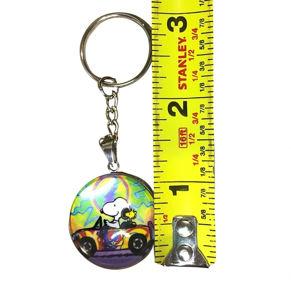 M GRATEFUL DEAD SNOOPY WOODSTOCK Custom Glass Cabochon Keychain BuyItWhenFound